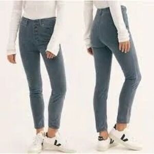 We The Free Gray High Rise Corduroy Button Fly Pants  Size 26